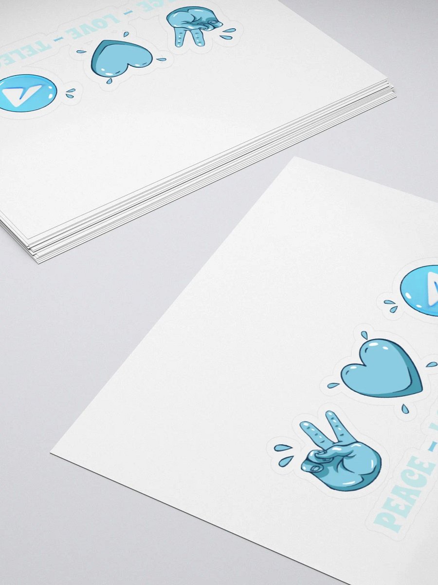 Pegatinas troqueladas Peace - Love - Telegram product image (12)