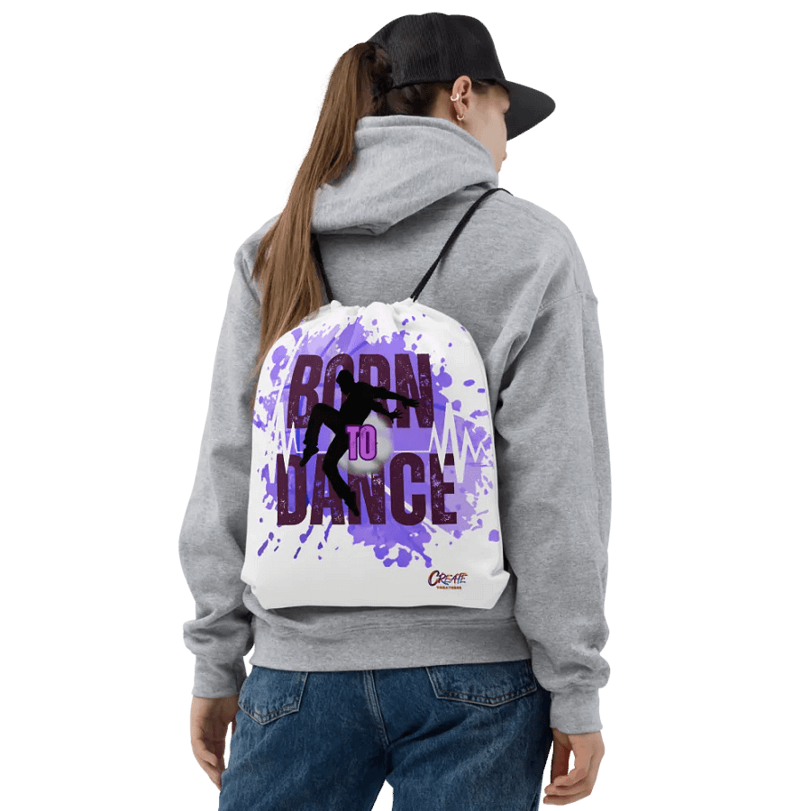 Born to Dance His Silhouette Full Print Drawstring Bag product image (6)