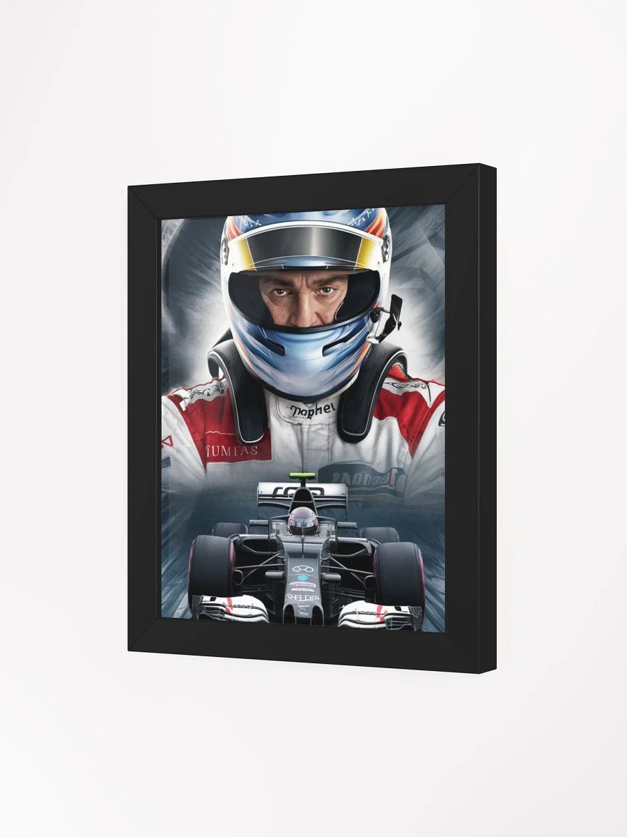 Poster for F1 featuring a man in a helmet, promoting the thrilling world of Formula 1 racing. product image (18)