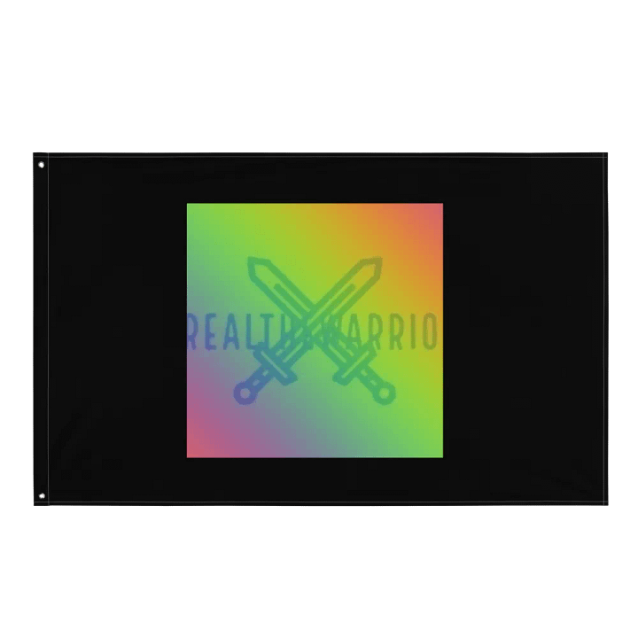 THEREALTHEWARRIOR RAINBOW Logo Wall Flag product image (1)
