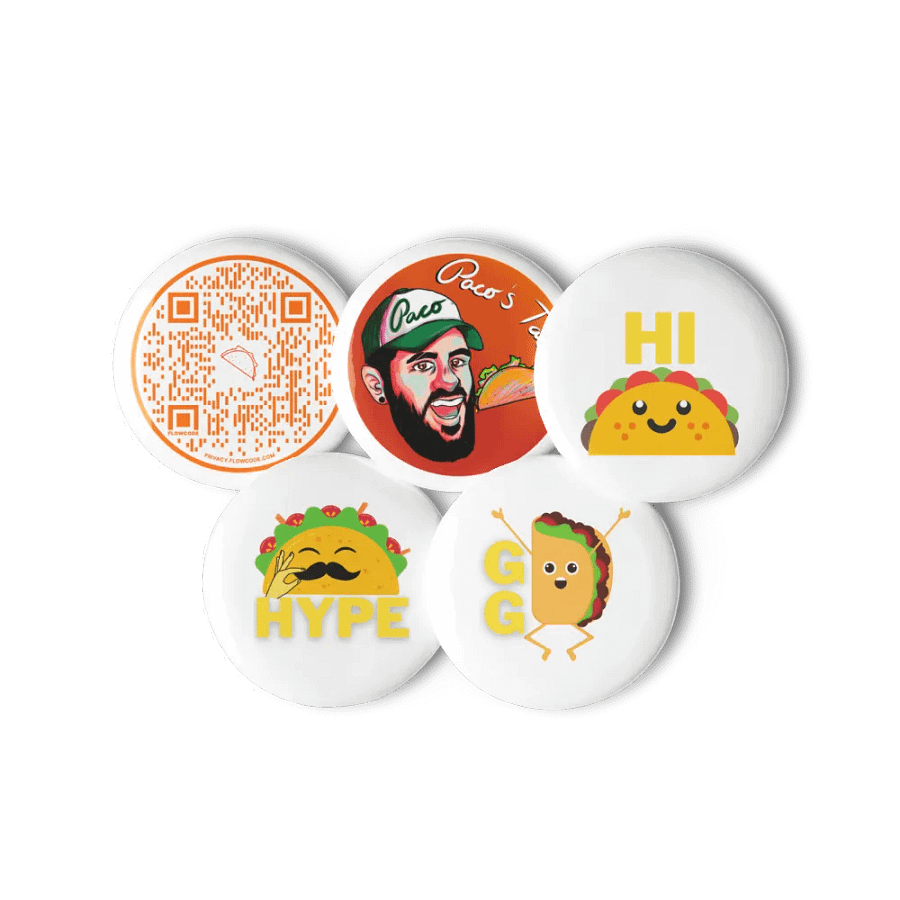 Cheerful Taco Pin Button Set product image (11)