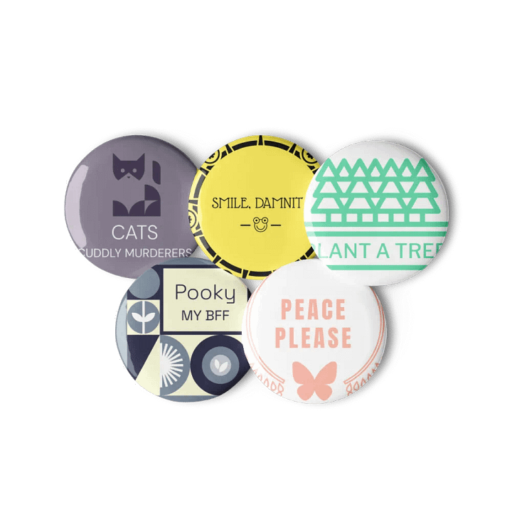 Peace Please Butterfly Pin Buttons Set product image (3)