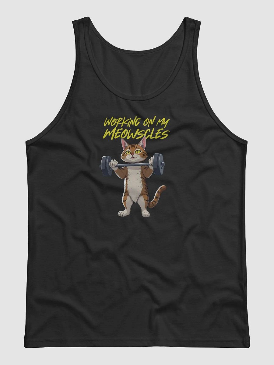 working on my meowscles tank top product image (1)