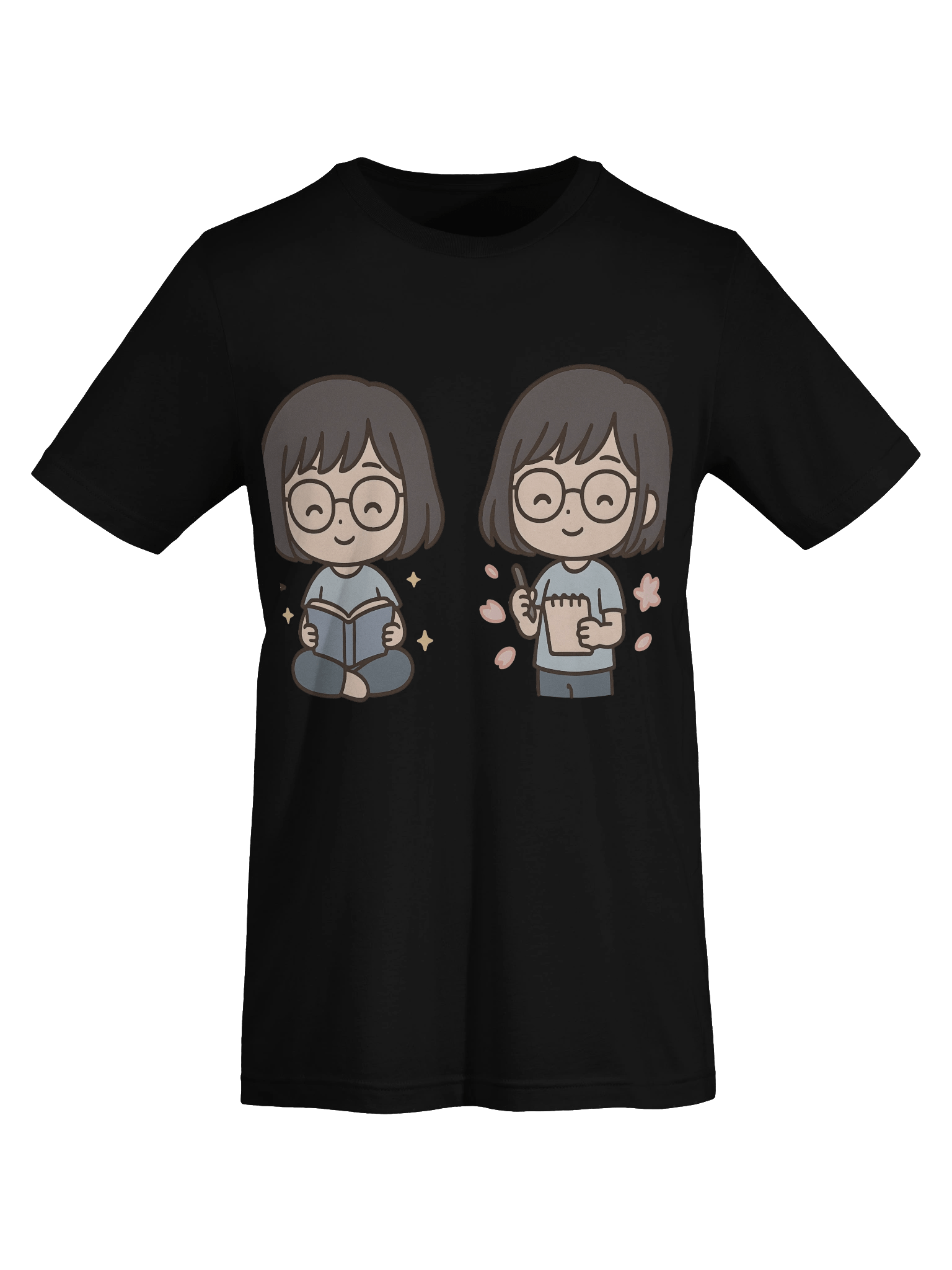 📚✨ Creative Chibi Me – Reading & Writing T-Shirt product image (40)