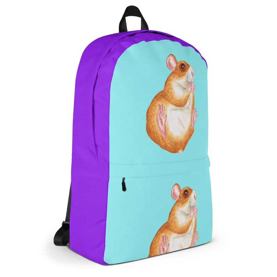 Rat eating treat backpack product image (4)