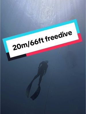That’s a 20m (66ft) dive in the books! #freedive #freediving #fii 