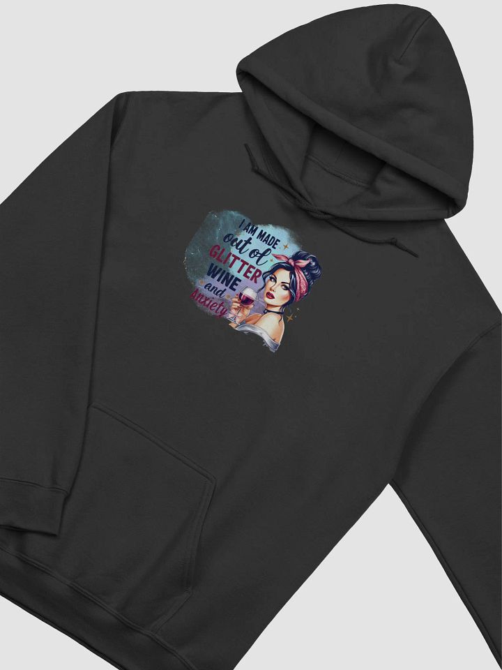 Glitter Wine & Anxiety Hoodie product image (2)