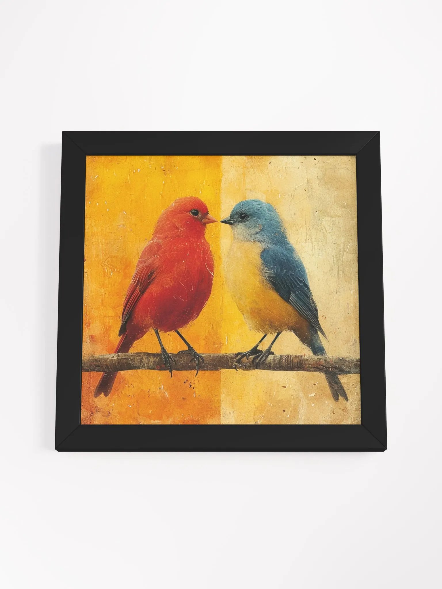 Colorful Red Bird and Blue Bird Wall Art product image (38)