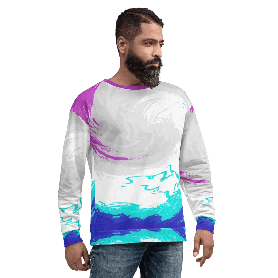 Abstract Vibrant Swirling Melting Forest Unisex Sweatshirt product image (7)