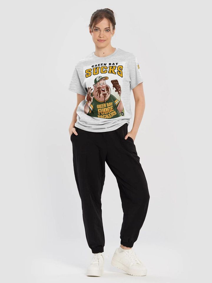 Green Bay Sucks Cartoon Fudge Packers T-Shirt | NFL Rivals Locker | Green Bay Packers | Trash Fanz product image (2)
