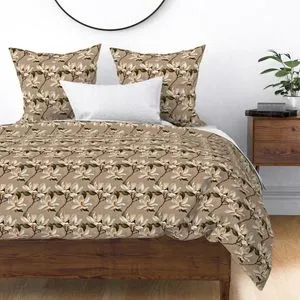 Seamless Pattern - Magnolia Pattern 3 on Beige Background product image (2)