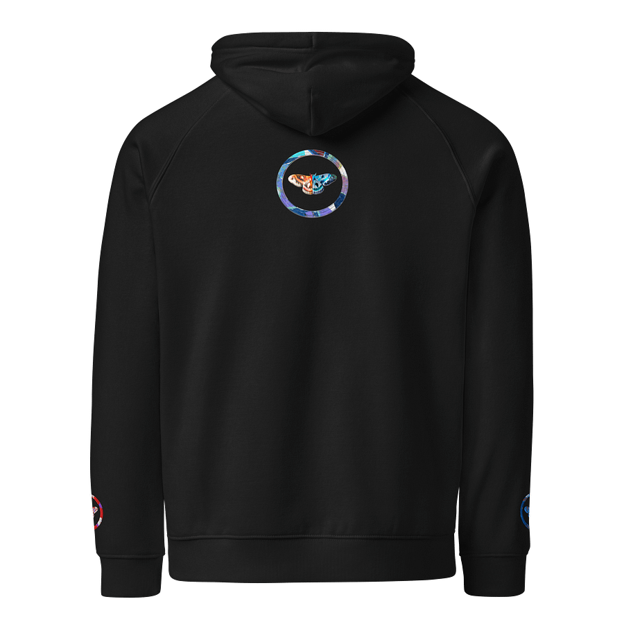 Moth SOL'S Eco Raglan Hoodie (Front Patch) with Embroidered Sleeves product image (2)
