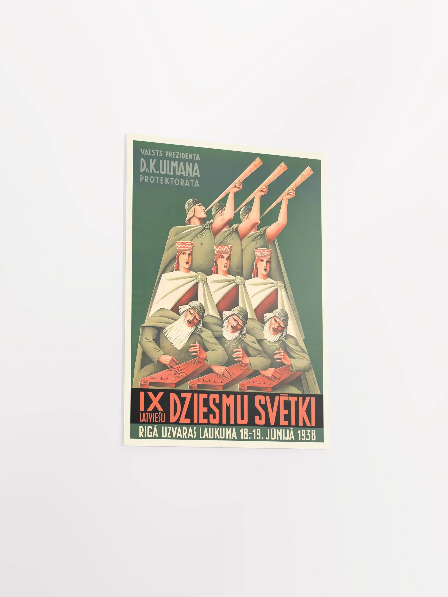 Latvia retro poster, 1938 — retro vintage travel poster, retro travel art, retro travel wall art product image (8)