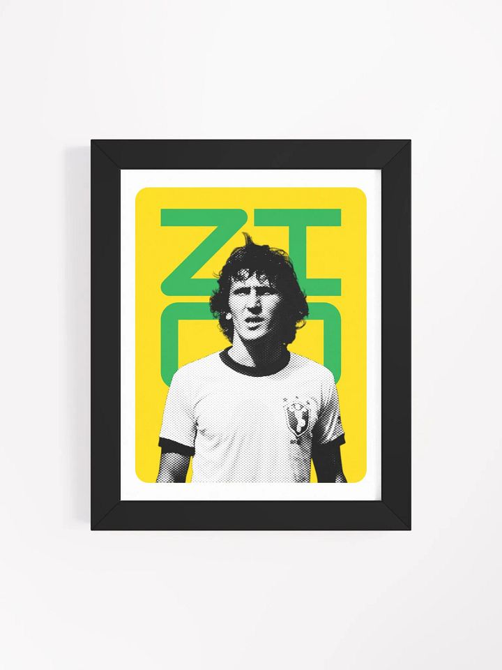 Zico BW Brazil Name Art Framed Print product image (2)