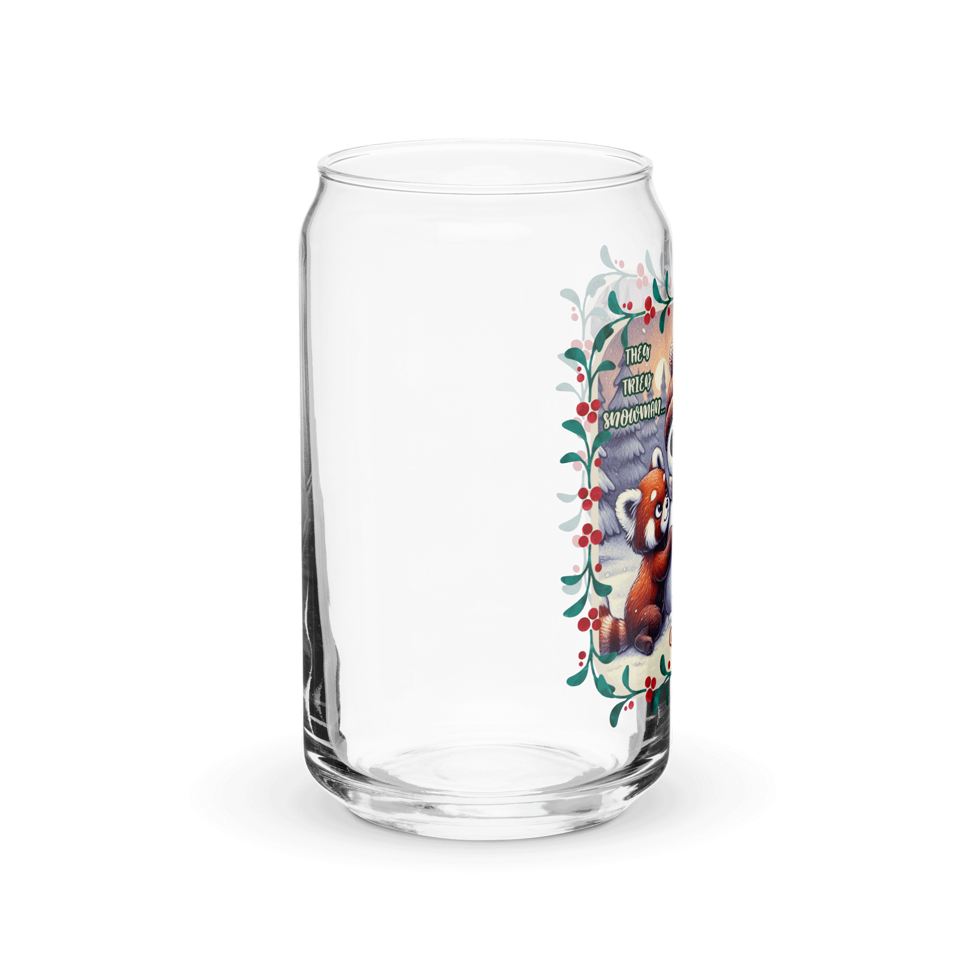 Red Panda Snow Day Can Glass product image (4)