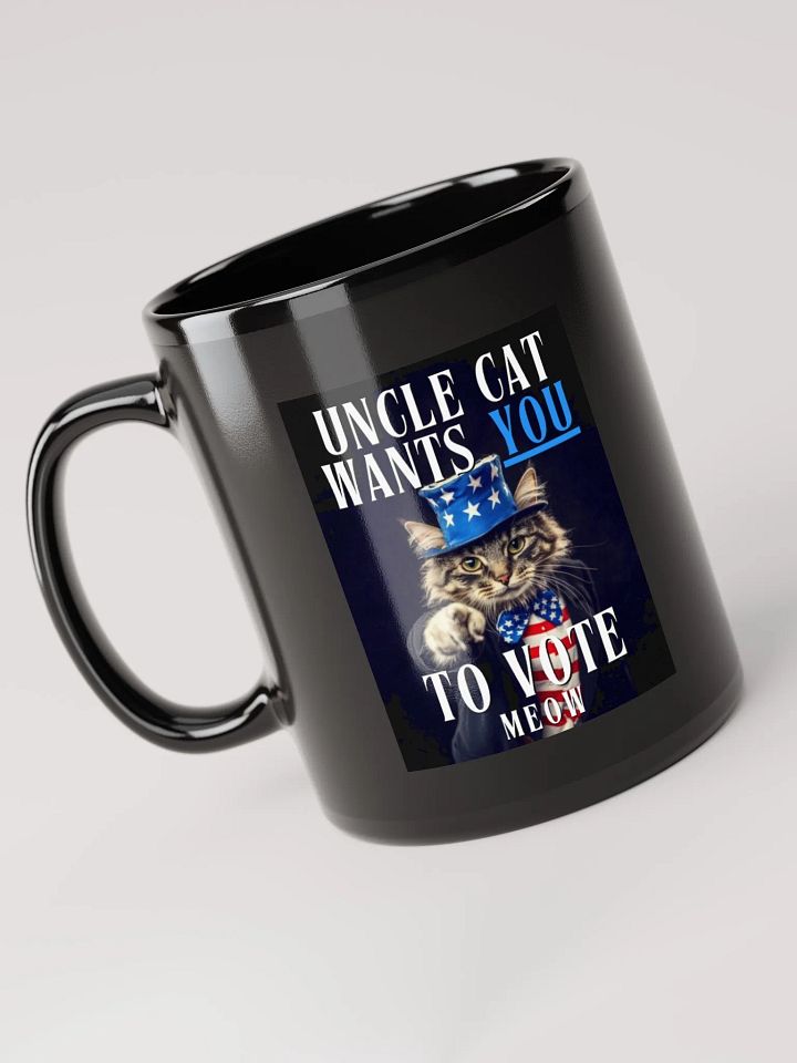 Uncle Cat Wants You To Vote Black Mug product image (1)