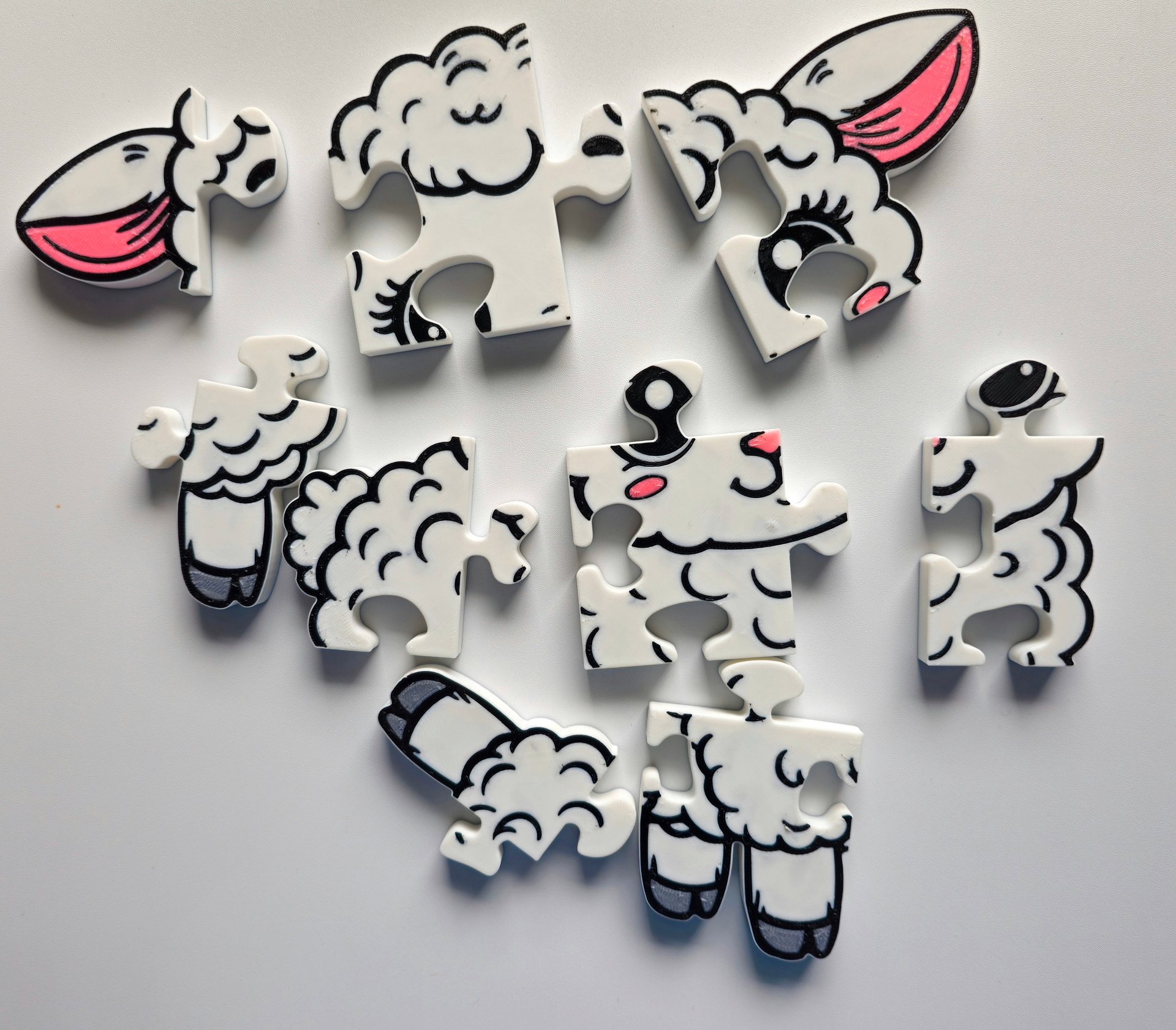 Lamb 3D Printed Jigsaw Puzzle – A Woolly Fun Challenge for Kids! product image (2)