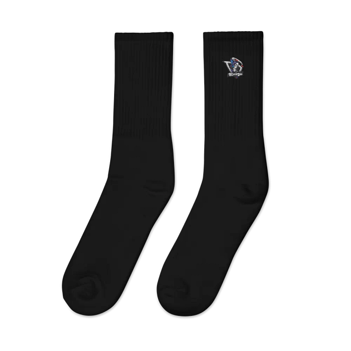 Grim Reaper Emblem Embroidered Crew Socks product image (2)
