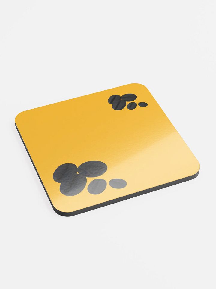Golden Yellow Black Coffee Beans Coaster product image (2)