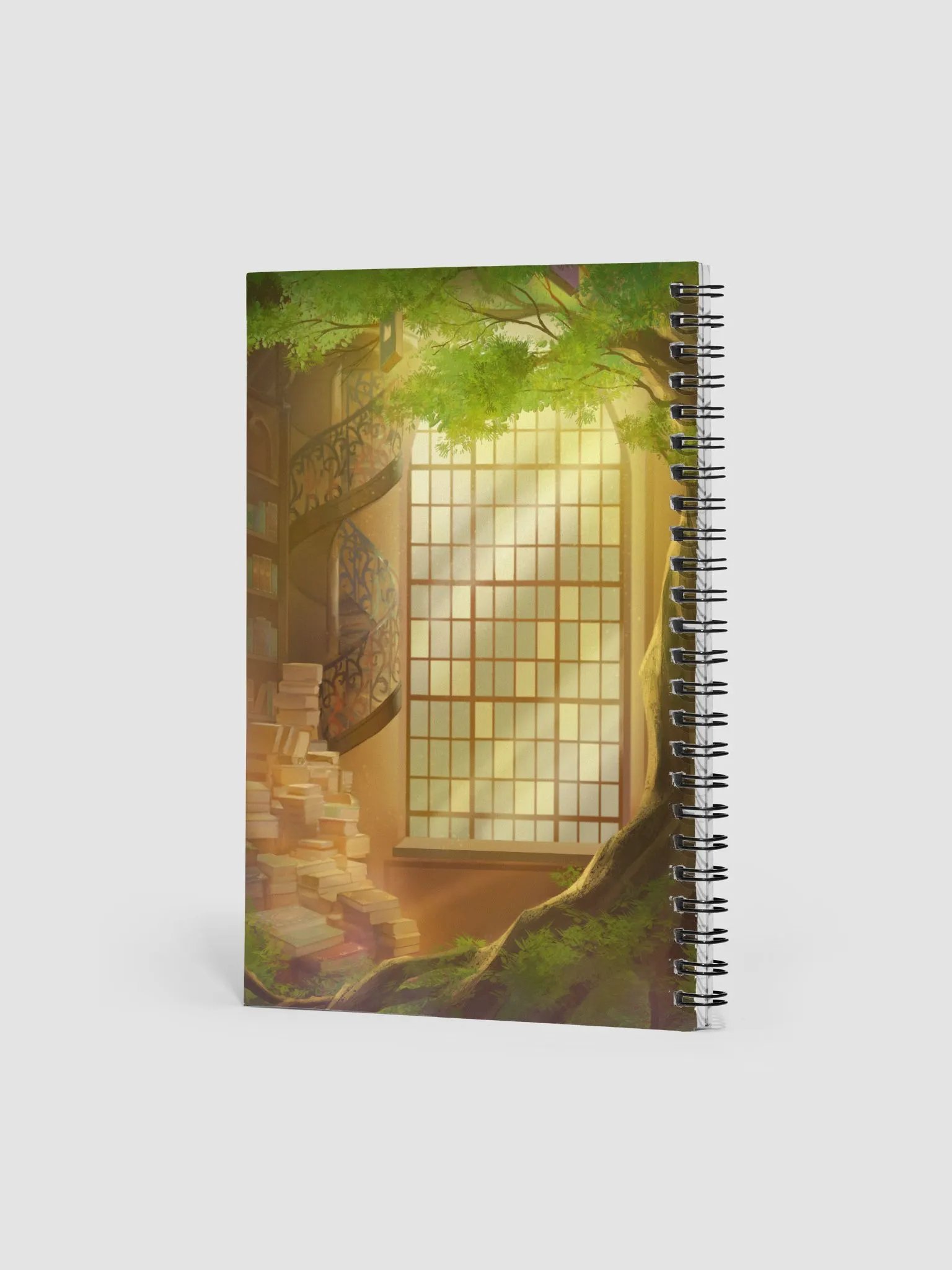 Enchanted Library Tree Spiral Notebook product image (2)