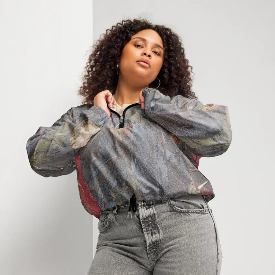 Women's Cropped Windbreaker - MossyOak - It Happennnns Camo product image (12)