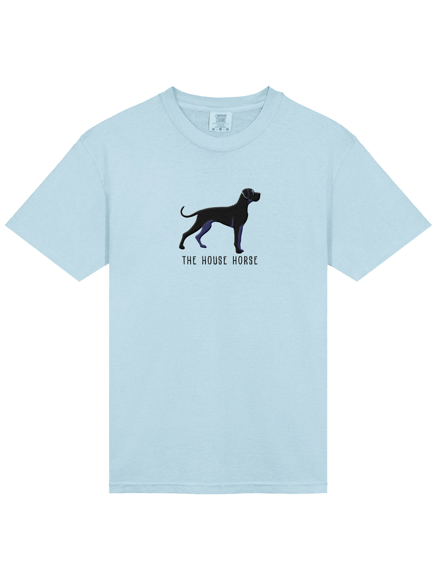 The House Horse T-Shirt(Embroidered) of a Great Dane(Black) product image (53)