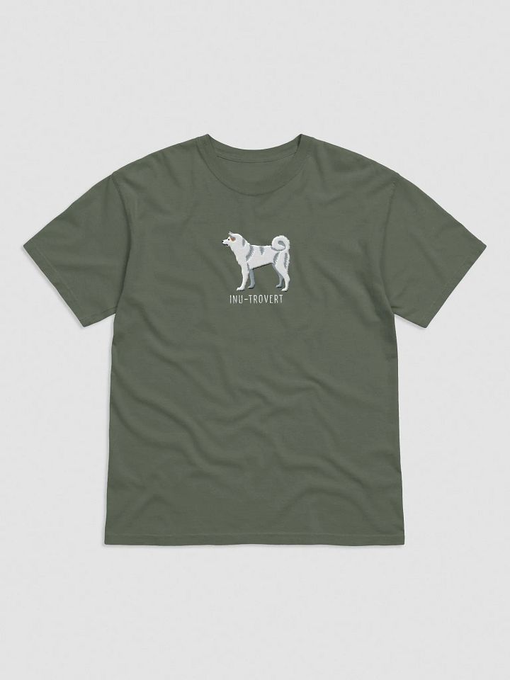 Inu-Trovert T-Shirt(Embroidered) of a Japanese Akita(White) product image (9)