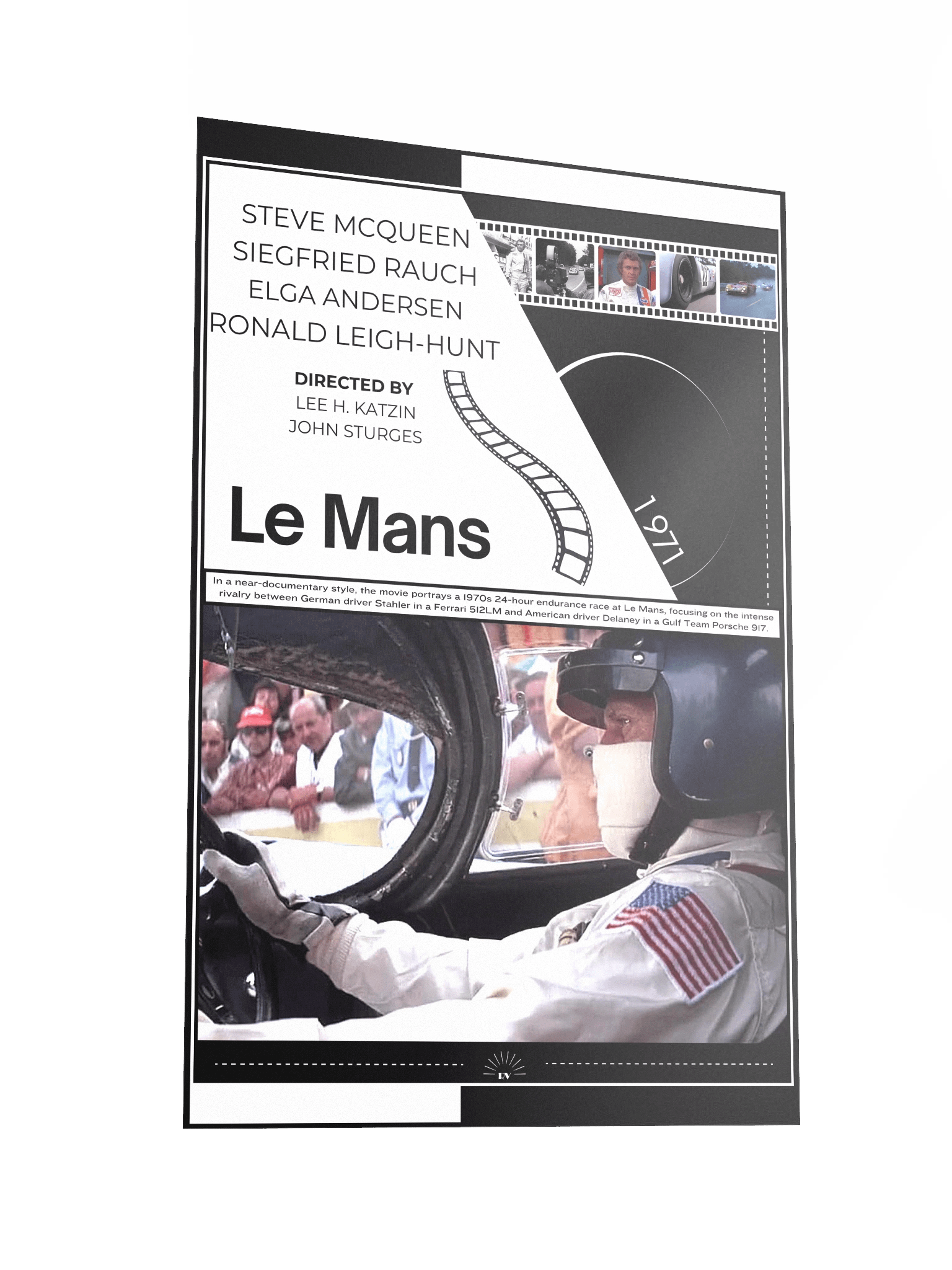 Le Mans with Steve McQueen 1971 | Movie Poster | 12x18 Wall Art product image (2)