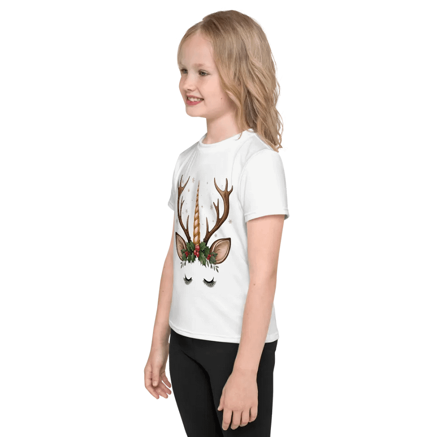 Sleepy Unicorn Deer Kids T-Shirt product image (3)