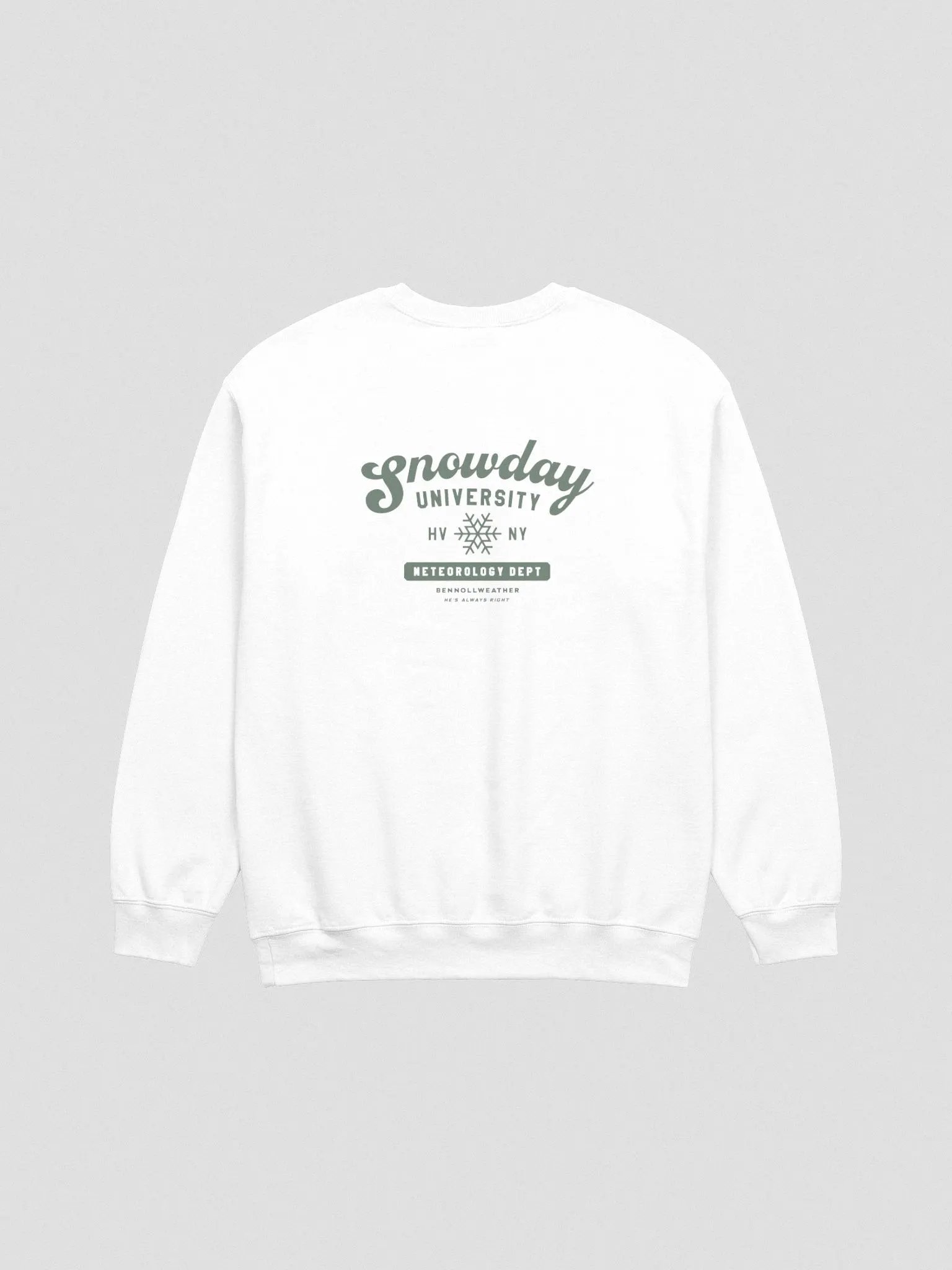Snowday University crewneck - white product image (2)