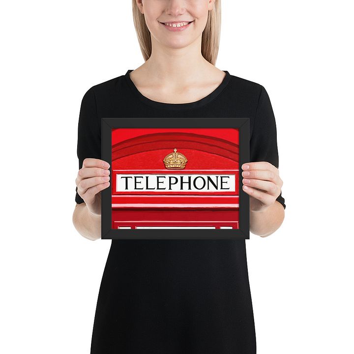 British Phone Booth Sign Framed Poster product image (2)