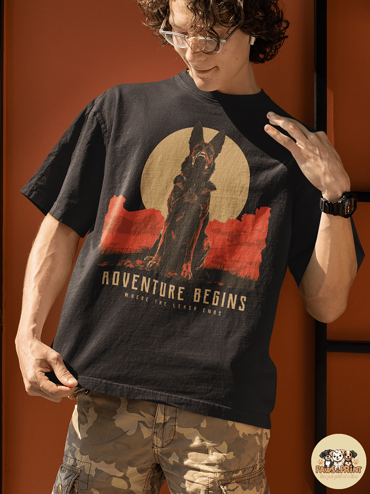 Sunset Adventure Dog Oversized Tee product image (1)