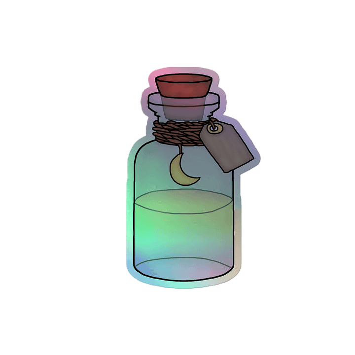 Holographic Rainbow Potion Bottle Sticker product image (2)