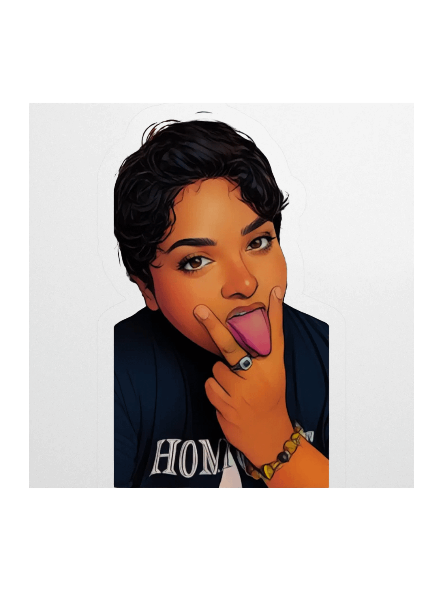 SeaDame - Self-Portrait Tongue Sticker product image (1)