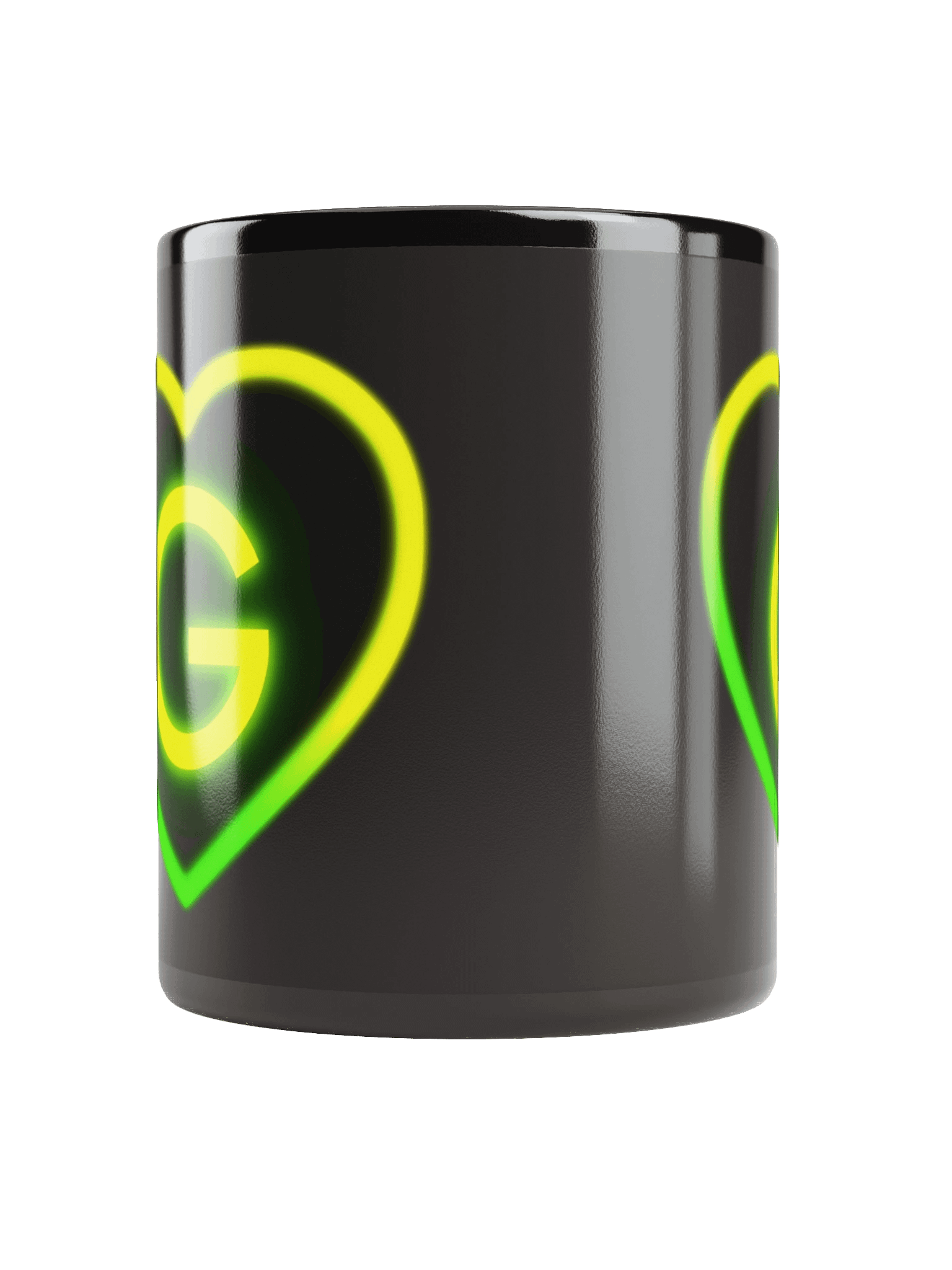 Black Mug - Glowing Gumstitch Heart product image (5)