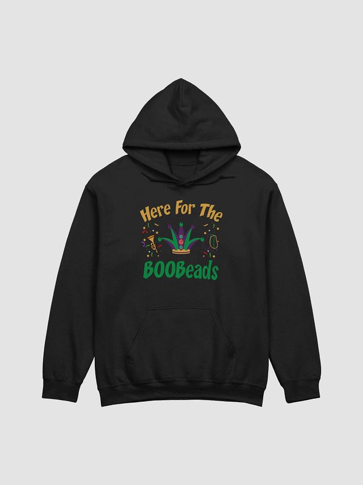 "Here For The BOOBeads" Mardi Gras Hoodie product image (1)