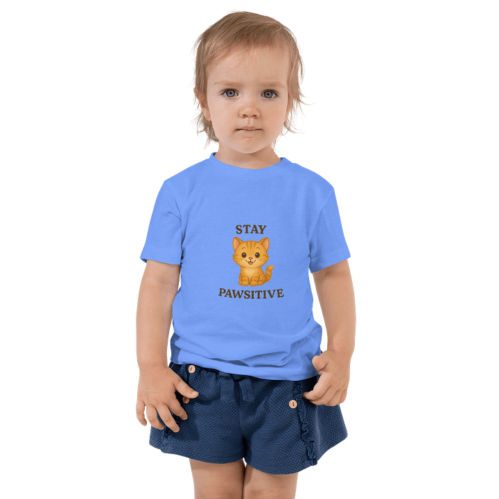 Stay Pawsitive Orange Kitten Toddler T-Shirt product image (1)