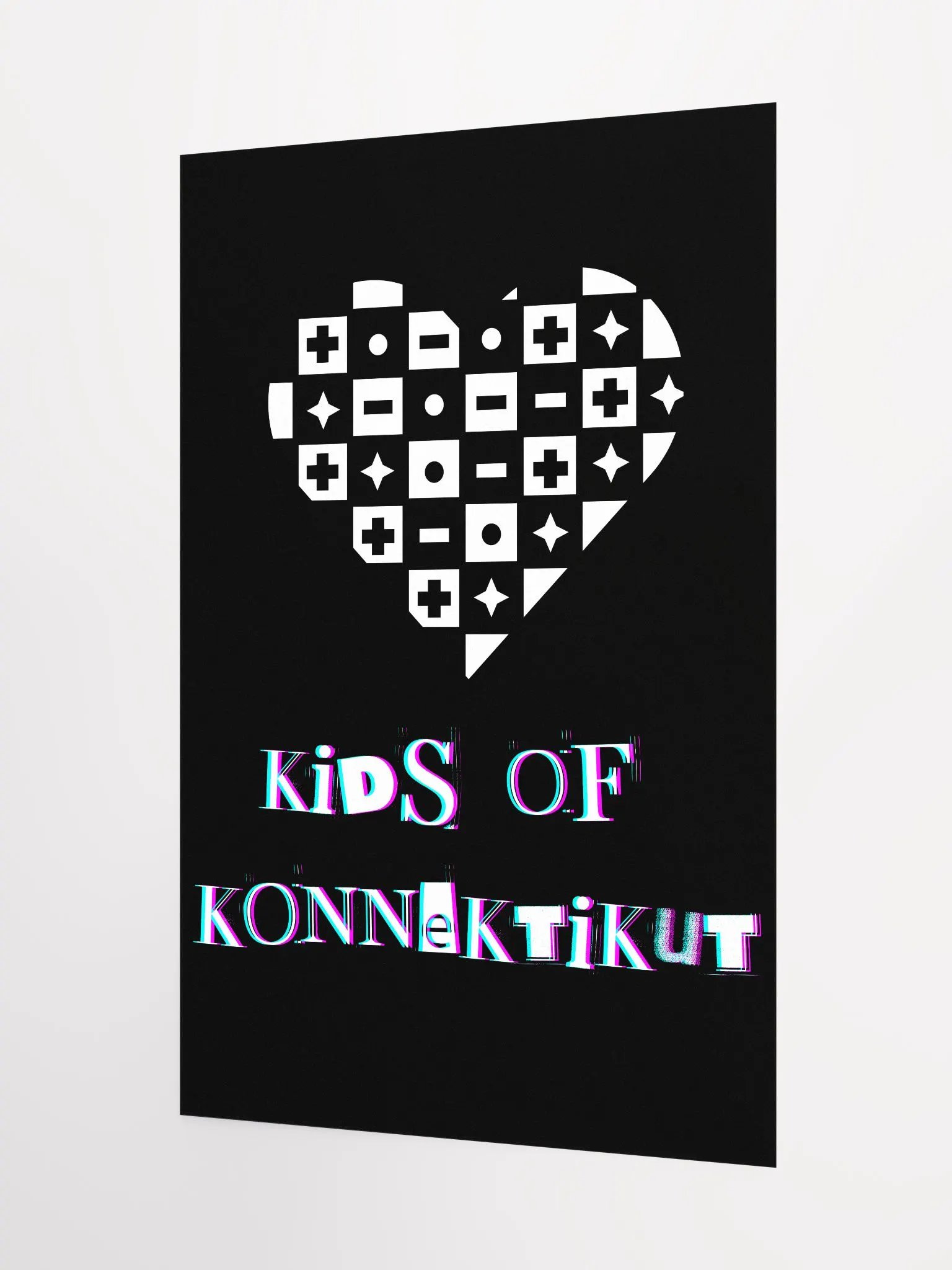 Kids Of Konnektikut Checkered Heart Poster product image (3)