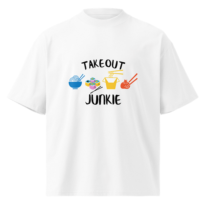 Take Out Junkie - Asian Food Lover - Stanley/Stella Unisex Organic Oversized T-Shirt SATU020 - Light Colors product image (9)