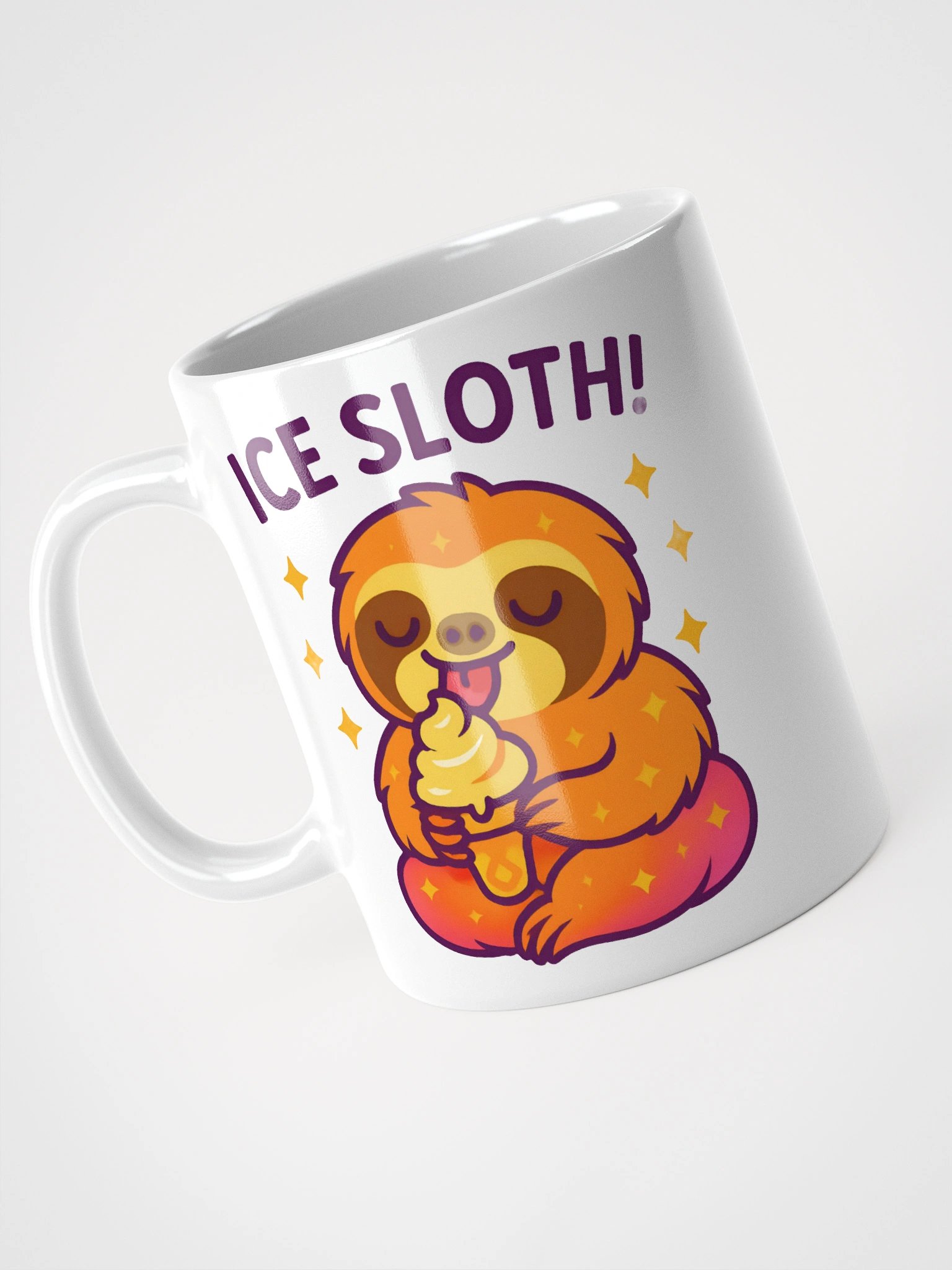 Ice Sloth Mug – Cute Slow-Movin’ Sloth with Soft Serve Ice Cream Design product image (3)