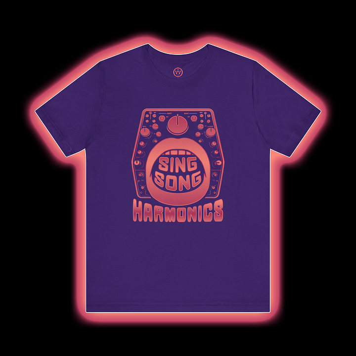 Sound Designer T-Shirt - Sing Song Harmonics/Filter Mouth (Modular Synth Musician) FLAME PRINT product image (1)