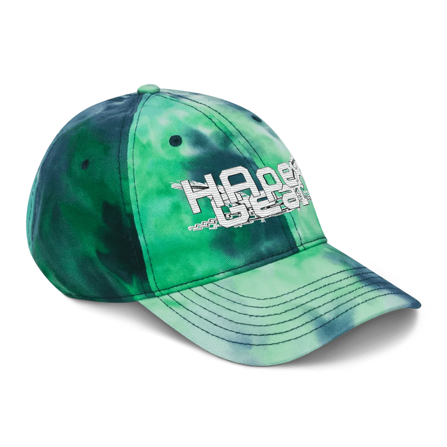 Tie-Dye Dad Hat - Embroidery - White HApex Gear Black Logo product image (12)