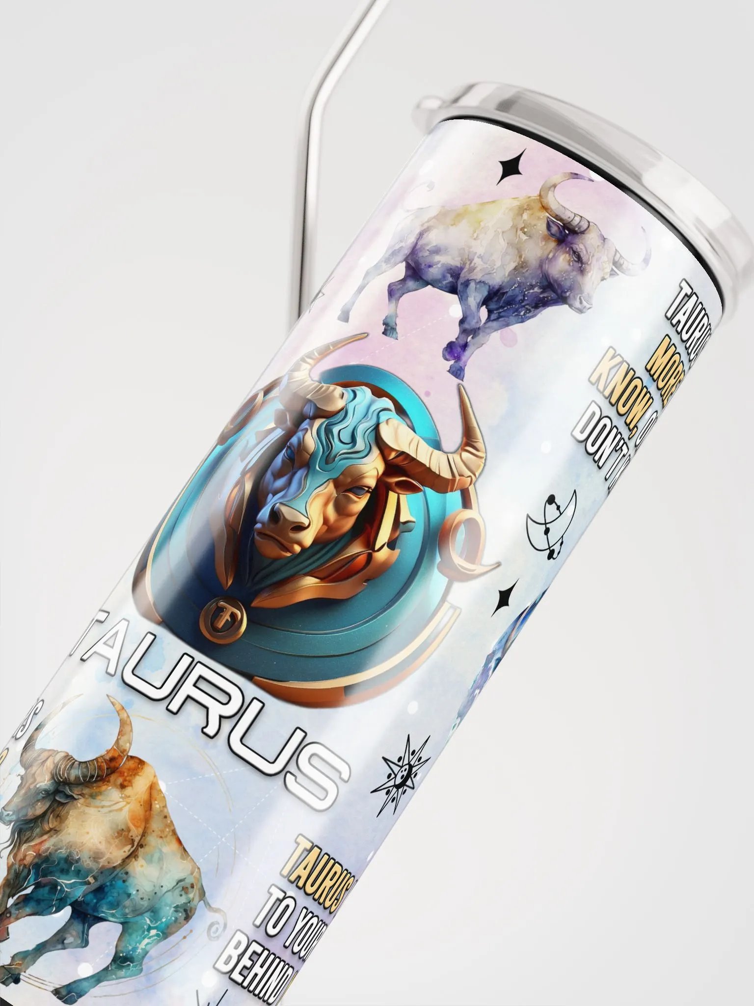 Celestial Taurus Stainless Steel Tumbler product image (9)