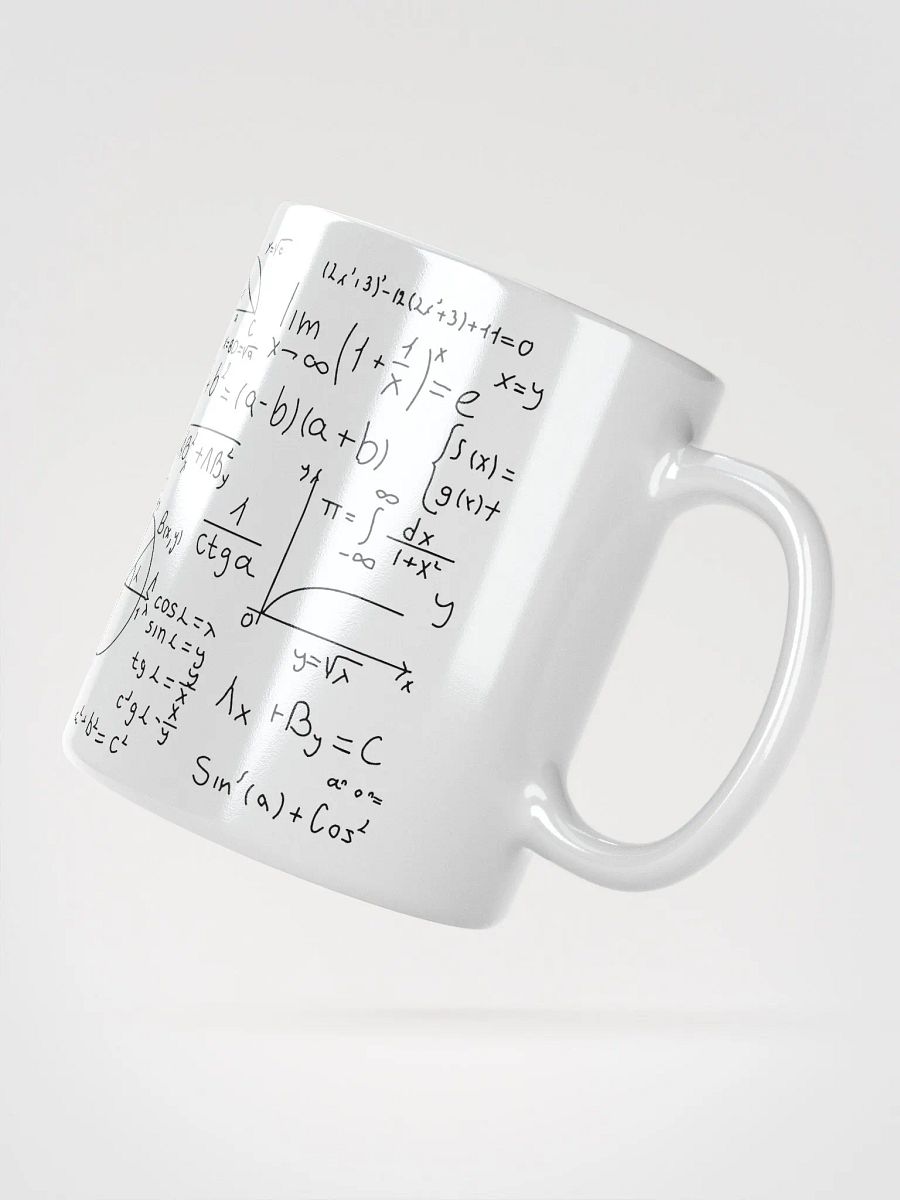 Algebraic Equation Black Shiny white Mug product image (2)