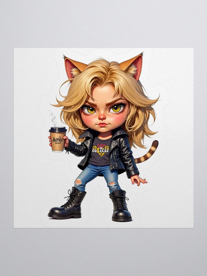 Blond Cat Coffee Break Sticker Set product image (2)