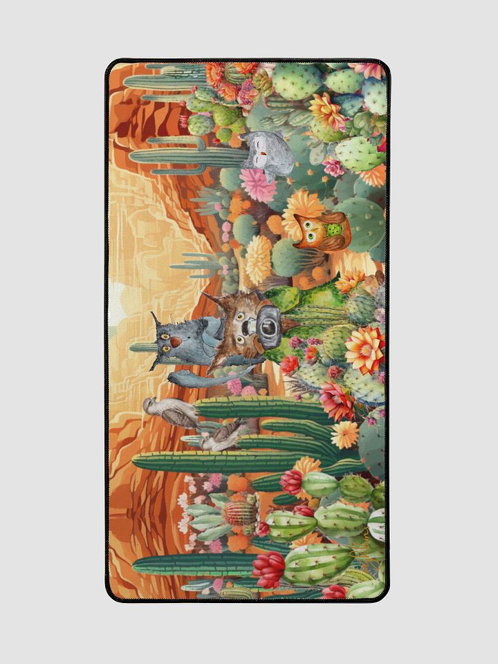 Desert Bloom: A Tale of Resilience Desk Mat | Large 15.5