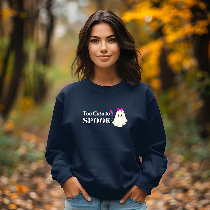 Too Cute to Spook Ghost Crewneck product image (1)
