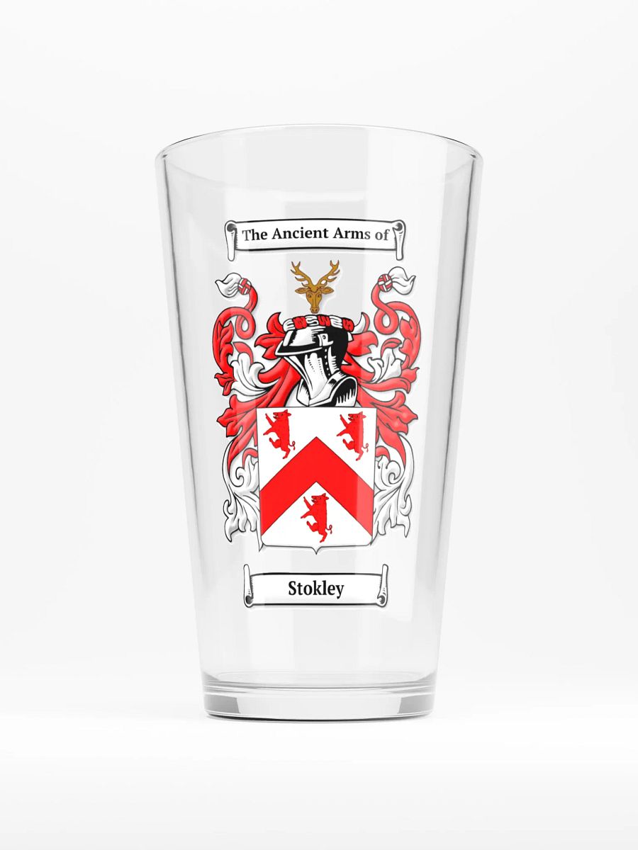 Stokley Family Crest - Shaker Pint Glass product image (1)
