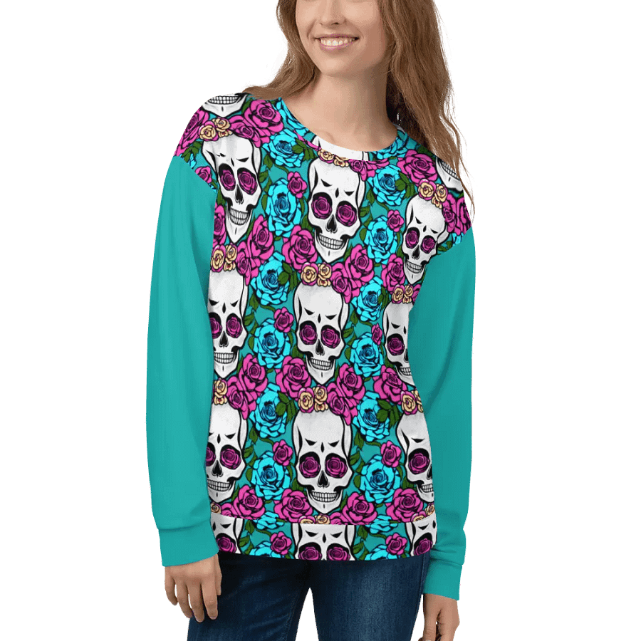 Floral Skull Fiesta Unisex Sweatshirt product image (10)