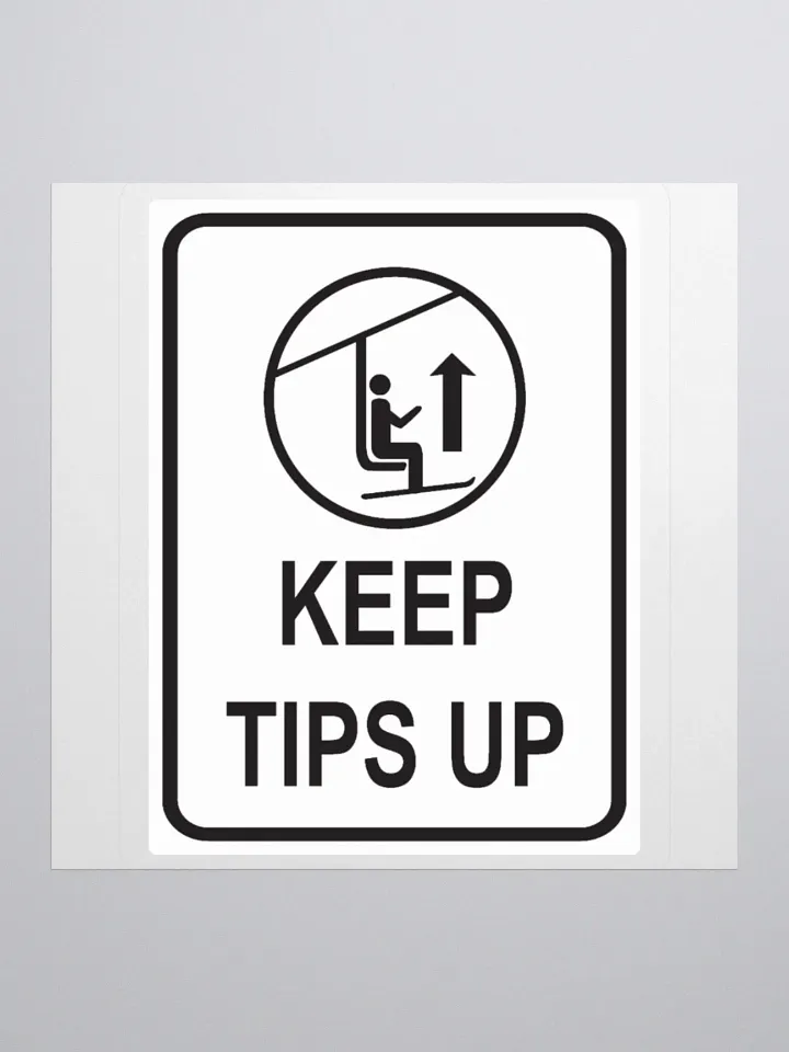 Keep Tips Up - Kiss-Cut Silhouette Sticker product image (1)
